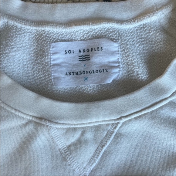 ANTHROPOLOGIE Sol Angeles Creamy White Sweatshirt with Graphic Print Size M - Picture 8 of 13